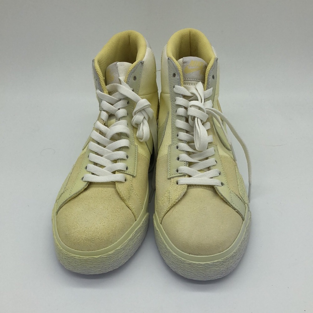 MEN'S NIKE SB ZOOM BLAZER MID PREMIUM DR9087-700 LEMON WASH / WHITE - Picture 3 of 5